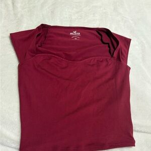 Hollister Red Fitted Bustier Tank Top
